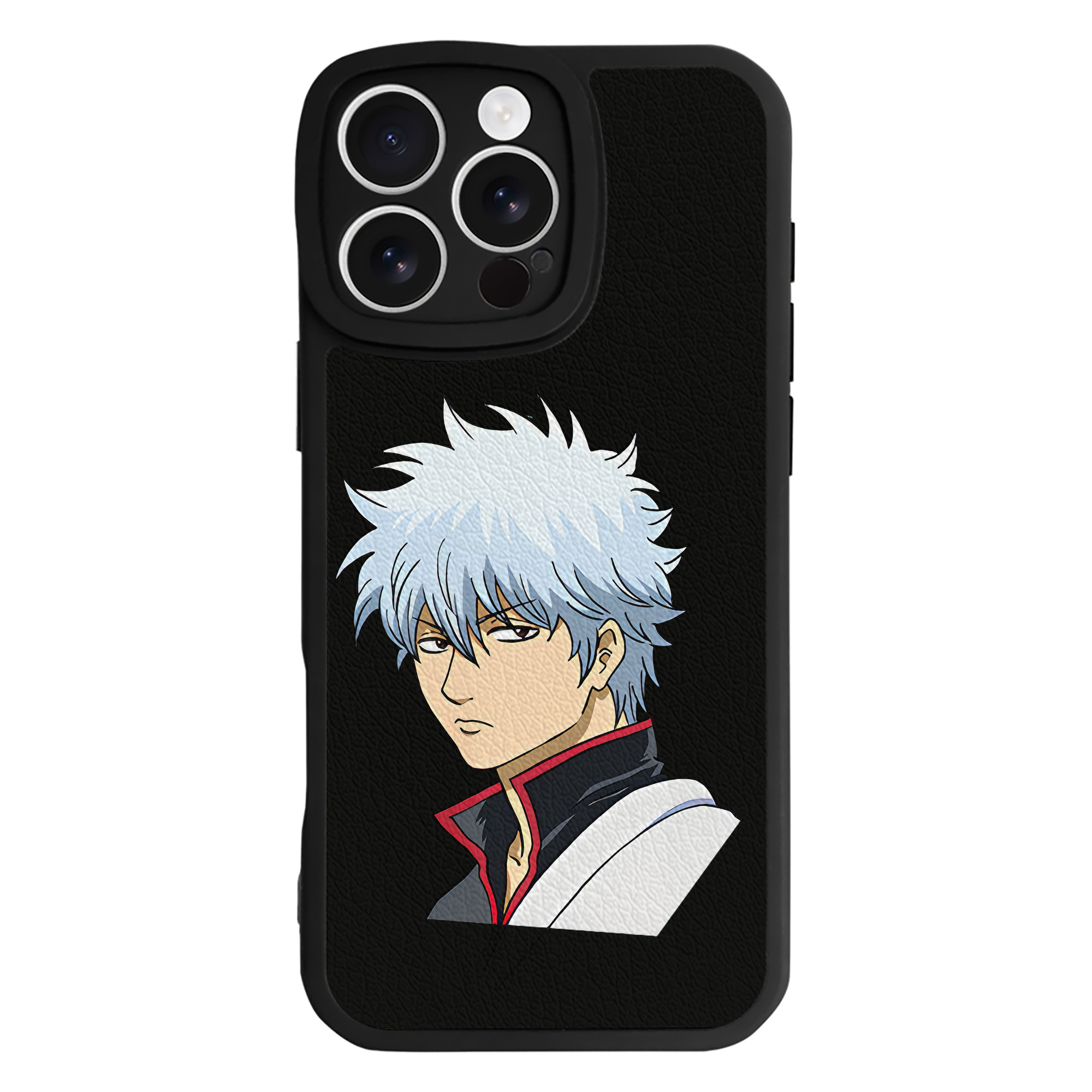 （画像用） ぎんたま 坂田銀時（さかたぎんとき） 神楽 志村新八（しむら しんぱち） GINTAMA Sakata Gintoki Kagura Shimura Shinpachi 【iPhone 16シリーズ対応】シリコンスマホケース（レザー調） 材質：シリコン